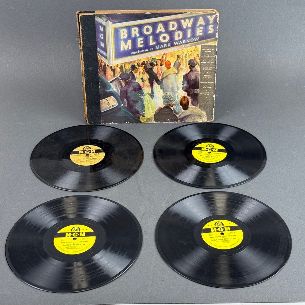 MGM Records Broadway Melodies Mark Warnow 78 RPM 4 Record Set Shellac Fair 30037
